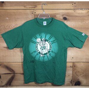 Vintage LOGO 7 Boston Celtics T-Shirt Mens Size Large MADE USA Single Stitch